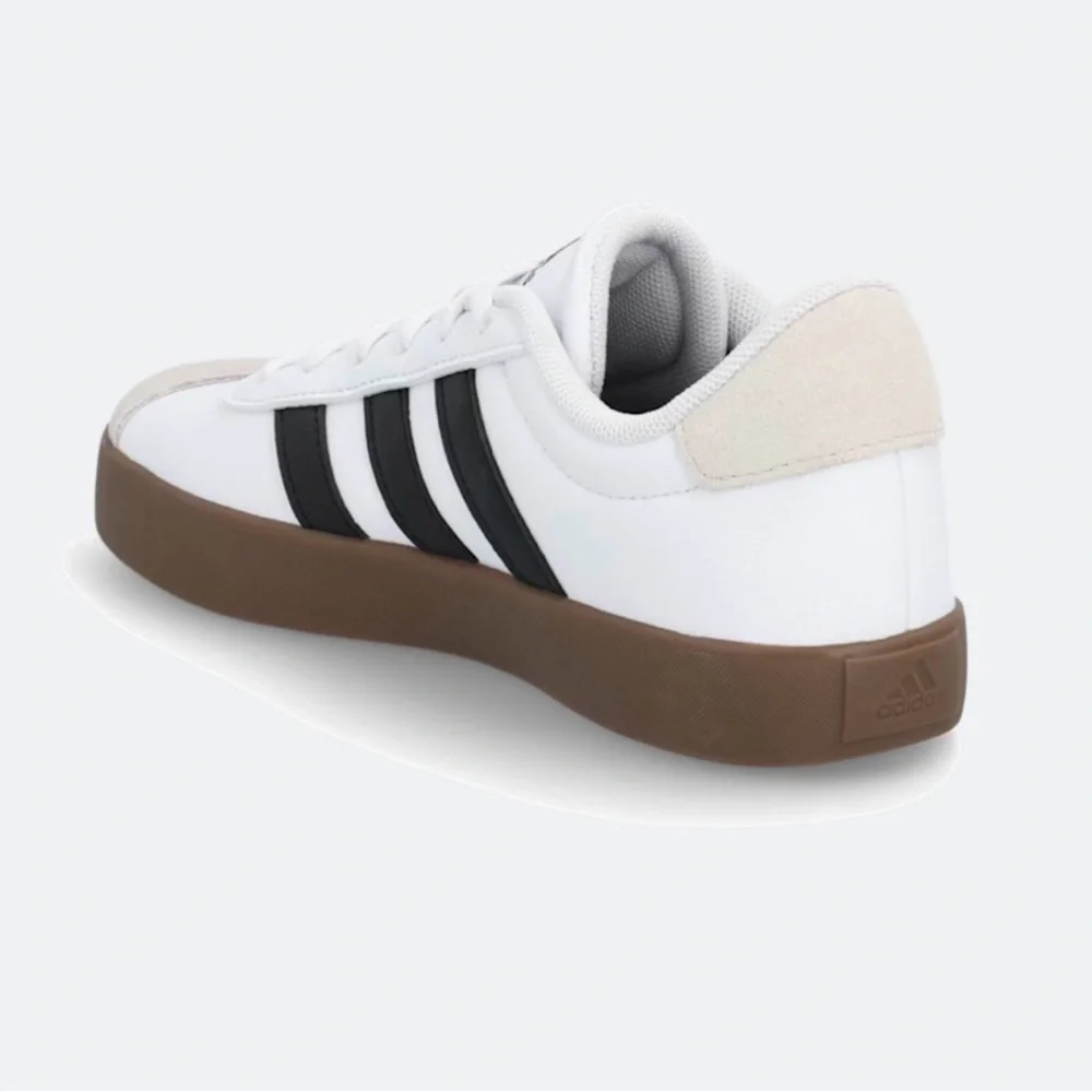 NEW Adidas Classic White and Black Court Shoes with Gum Sole